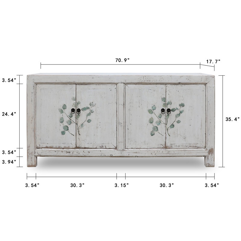 Areebe 70.9'' W Solid Wood Sideboard