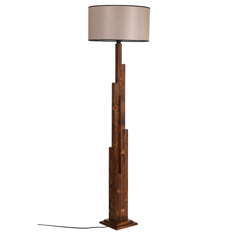 Thermia 160cm Brown Novelty Floor Lamp, Beige
