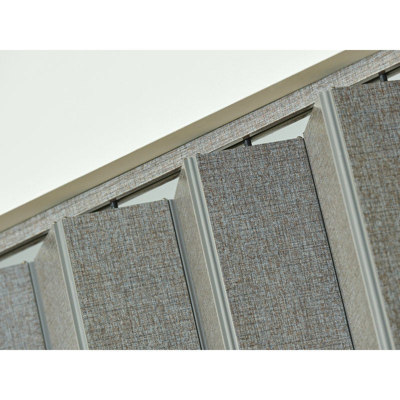 Spectrum Elite Flush PVC/Vinyl Accordion Door, 36" x 80", Gray Linen