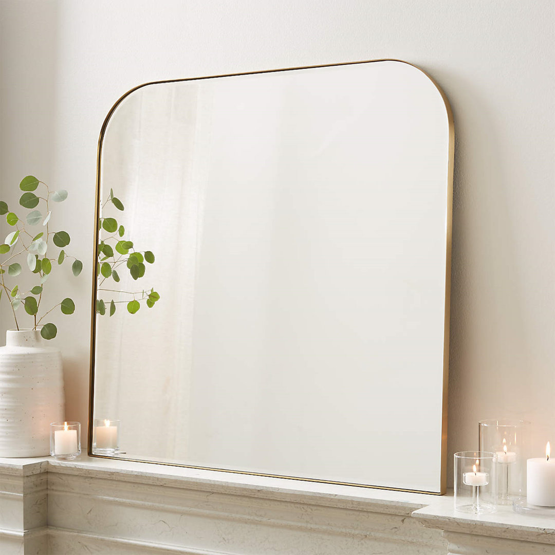 Bhargava Large Arched Mantel Wall Mirror For Bathroom, Living Room Wade Logan® 