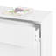 Armoire à chaussures avec 2 tiroirs rabattables et pieds en métal - Rangement pour hall d'entrée moderne avec finition blanche et rangement