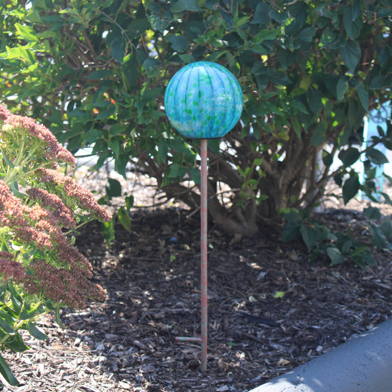 Echo Valley 3761 Lunalite 6in Lollipop Globe Stake Blue - éclairage de jardin illuminé, décor décoratif de paysage extérieur