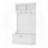 Hall Tree with Storage Shoe Bench and Display Shelves (White)-1081374077