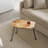 Ascano Live Edge Coffee Table, Small Coffee Table, Foldable Lightweight Side Table, Natural Wood Coffee Table, Live Edge Table, Handcrafted, No Assembly Needed