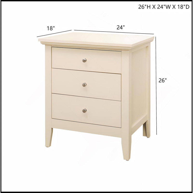 Chic Champagne Nightstand, Beige