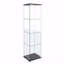 Display Cabinet, Modern Antique, Glass, With Led Lights, Quick-Assembly, Tempered Bookshelf
