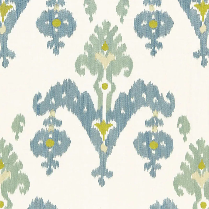 Raja Embroidery Fabric, Sky