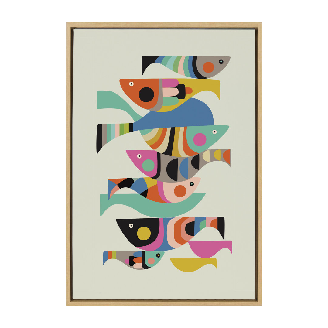 Keaundrea Under the Sea' by Rachel Lee - Floater Frame Painting Print on Canvas Corrigan Studio® 