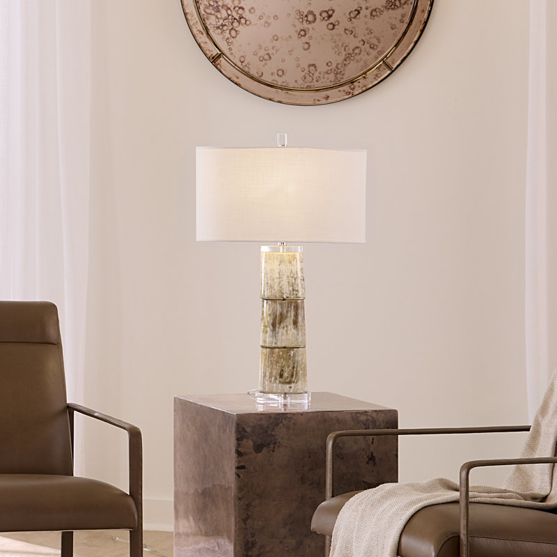 Stag Stacked Horn Table Lamp, Cream