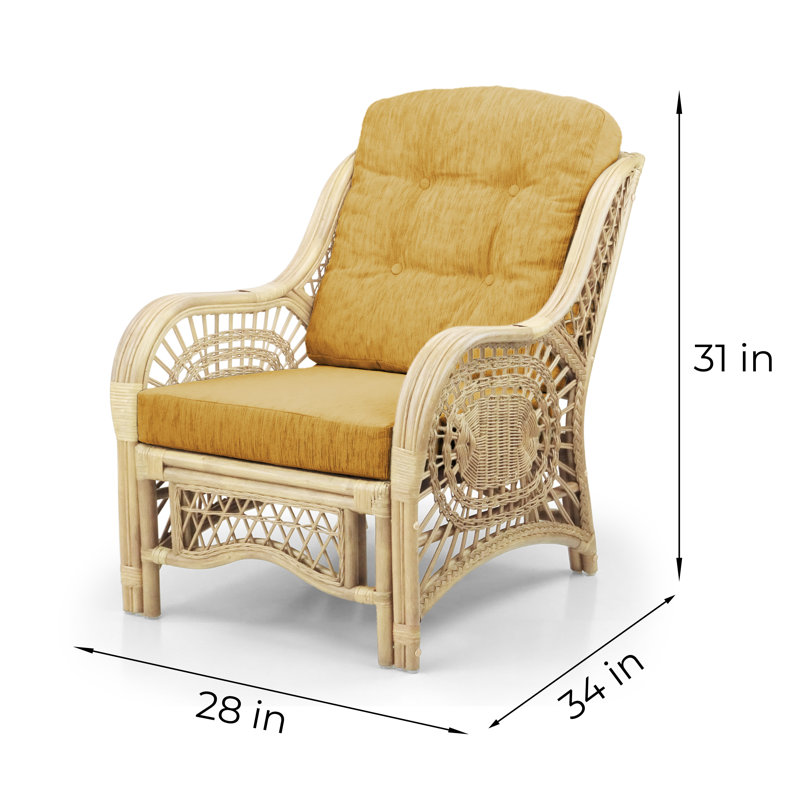 Ajuni Upholstered Armchair, Yellow