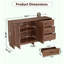Buffet 59,1 "en noyer avec 2 portes et 3 tiroirs pour le couloir du salon-1515399877