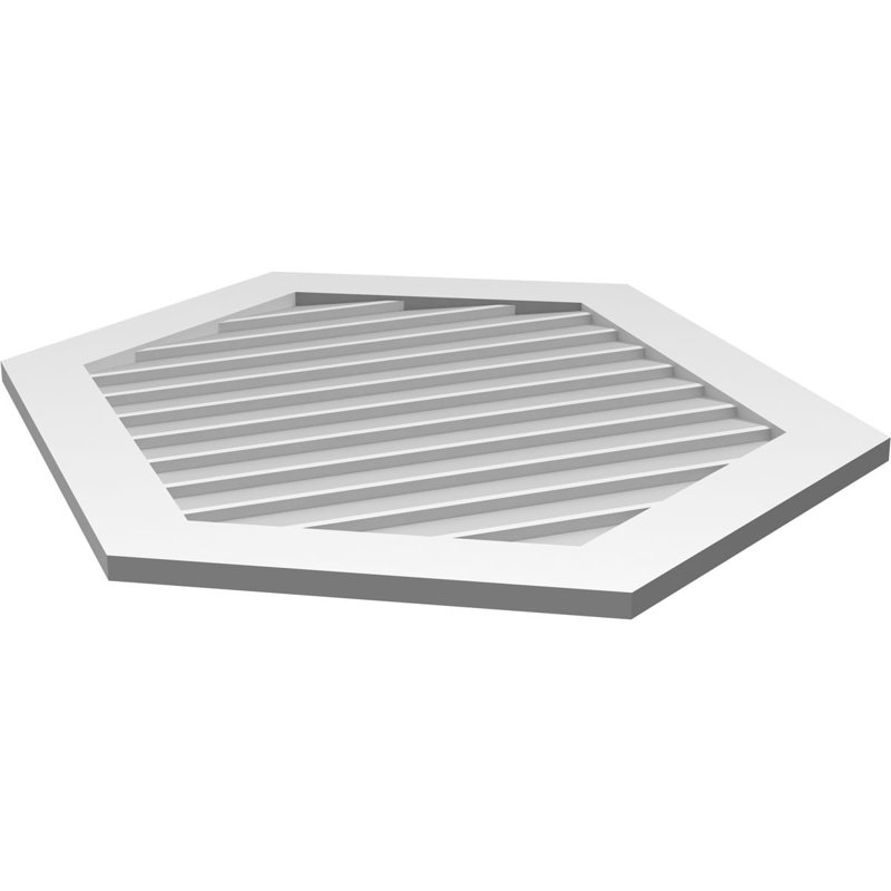 Ventilé vertical à pignon vertical 7/12 po, H 42 po x l 32 po x P 1 po