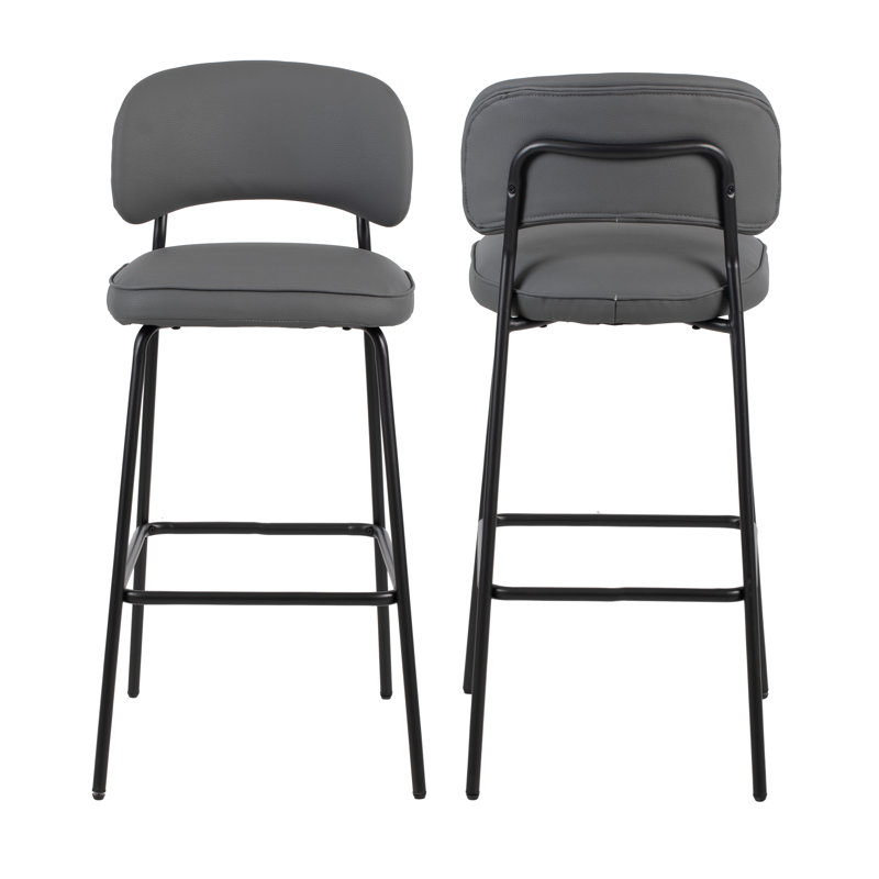 Tabouret Levena, Gris, Tabouret de bar (siège d'une hauteur de 29,7 po)