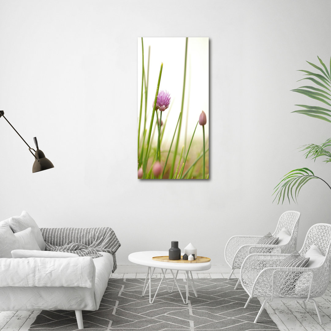 Flower Of Chives - Wrapped Canvas Print