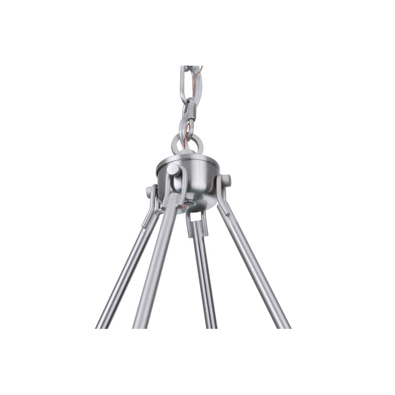 Retta 6 - Light Wagon Wheel Chandelier, Nickel