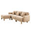 3, tissu bouclé, couleur café, pieds cylindriques, siège et dossier moelleux, forme de chambre à coucher en L, canapé modulaire, amovible, en forme de coquillage, fabrication-871289549