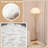 Modern Floor Lamp With Side Table, Crystal Accent Bedside Lamp, Feather Shade Living Room Lighting, Marble Base And Stainless Steel Body