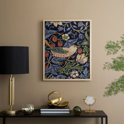 «Vintage Abstract Print CLCLI», reproduction encadrée - bois massif