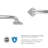 42-Inch Monarch Designer Grab Bar with Square Flanges, Polished Stainless Steel
