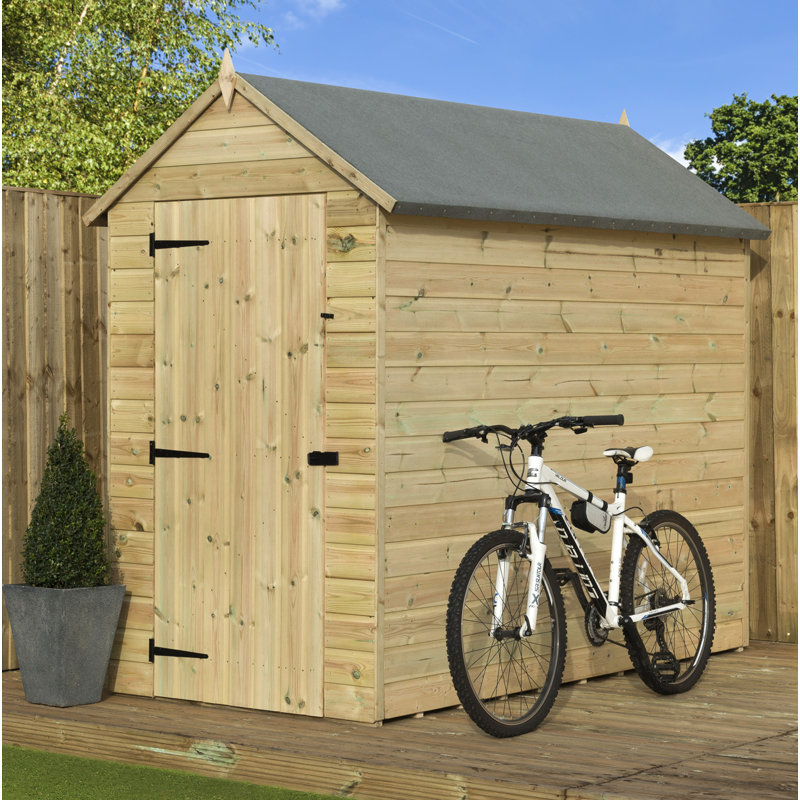 Premier Apex Shiplap Wooden Shed, 4ft. W x 5ft. D