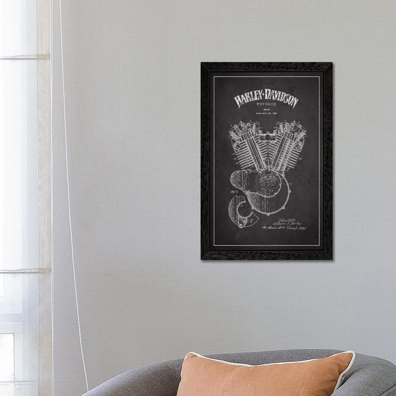 1 Piece Wall Art on Canvas, 66.04 cm H x 45.72 cm W, Black Framed