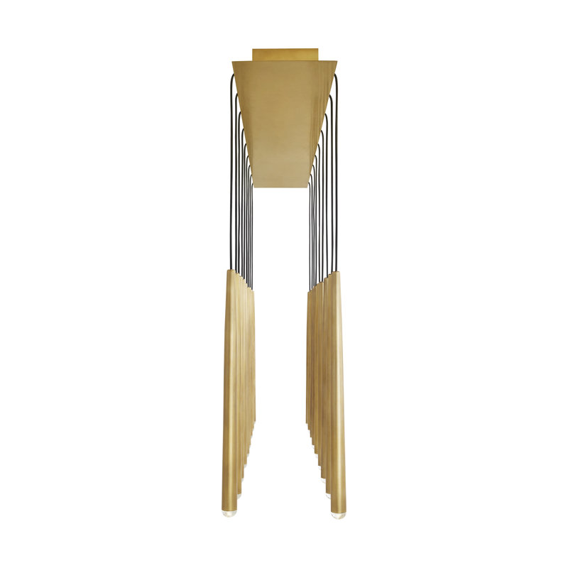Pylon 18 - Light LED Pendant, Natural Brass