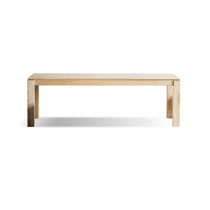Burlywood Rectangular Solid Wood Dining Table, 29.53”H x 78.74”L x 33.46”W