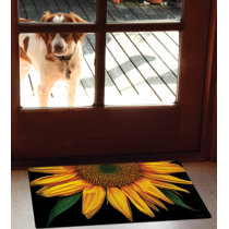 Zoeeya Sunflower Door Mats Sunflower Welcome Mat Outdoor Rug