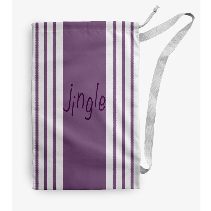 Sac à linge Jingle on a Stripe, Petit (H 29 po x l 18 po), Mauve clair
