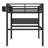 Full Size Black Metal Loft Bed with Desk, Storage Basket, Clock & Charging Port – Space-Saving, Multifunctional-213668412