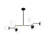 Modern Scandinavian Chandelier, Black Iron Body, 39.4 x 22.8 x 18.9 inches | 6 x E27 Socket (Max 40W), Includes Setup Instructions | Elegant Glass Cap, Perfect for Dining Room & Living Spaces-2134744118