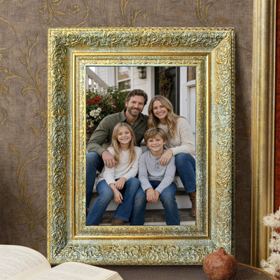Cadre photo décoratif doré antique 1 PC 5 "x 7" avec photo protecteur
