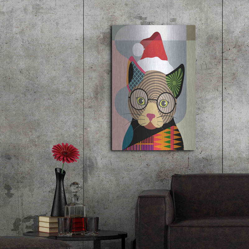 «Santa Kitty» par Lanre Adefioyue, H 36 po x l 24 po