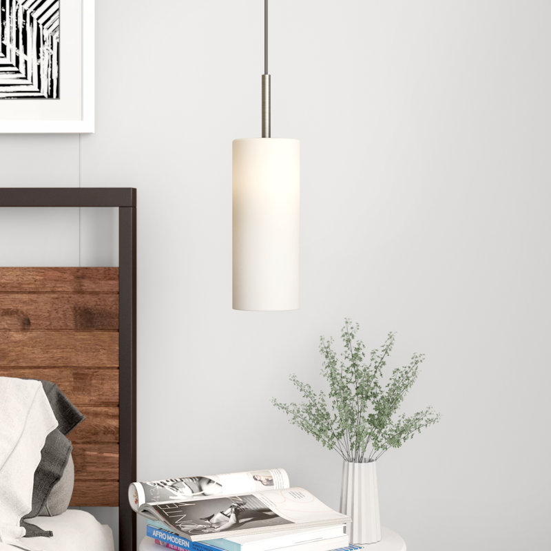 Ardilla 1 - Light Satin Nickel Cylinder Pendant