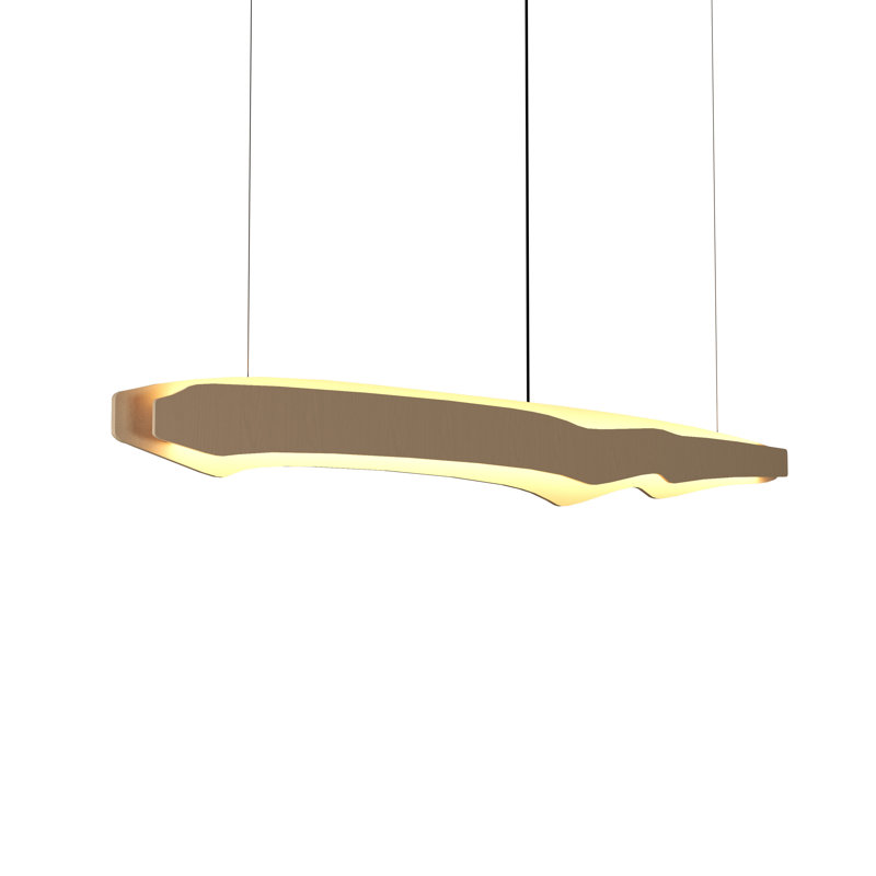 Luminaire suspendu Horizon Accord DEL, H 7,68 po x l 39,37 po x P 3,54 po, Cappuccino biologique