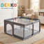 Baby Playpen 127x127cm Play Game with 50 Ocean Balls Safe Easy Storage Grey