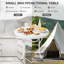 Table pliante ronde de 80 cm (31,5 po), table de cocktail, table de bistrot, facile à installer pour les fêtes en plein air, les mariages, les cafés et les jardins (blanc).-556381554