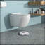 Cuvette de toilette murale de luxe avec siège à fermeture douce, blanc