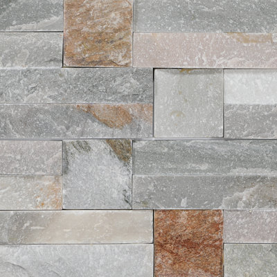 Échantillon - Carrelage mural en mosaïque de pierre empilée en quartzite
