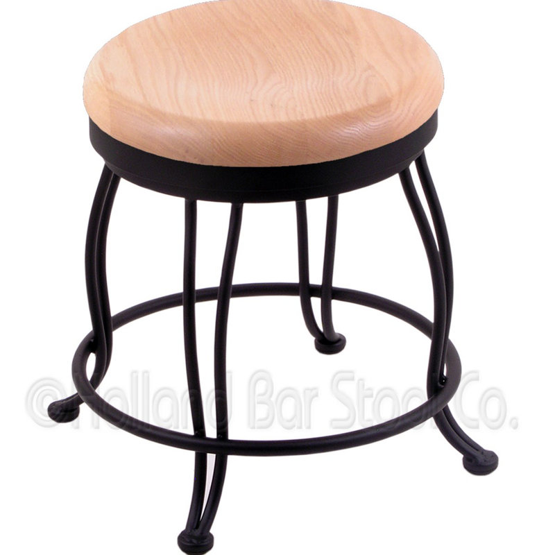 Georgian 30" Swivel Bar Stool, Wood-Natural Oak