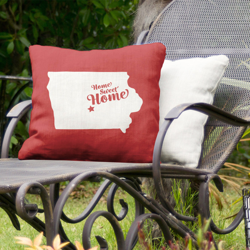 Coussin intérieur/extérieur doux pour la maison, Green Bay, 20 po x 20 po, Rouge