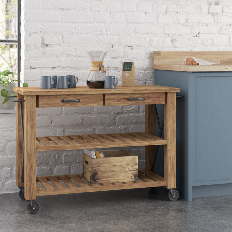 Leola Solid Wood Kitchen Cart