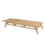 Natural Teak And Synthetic Sunlounger