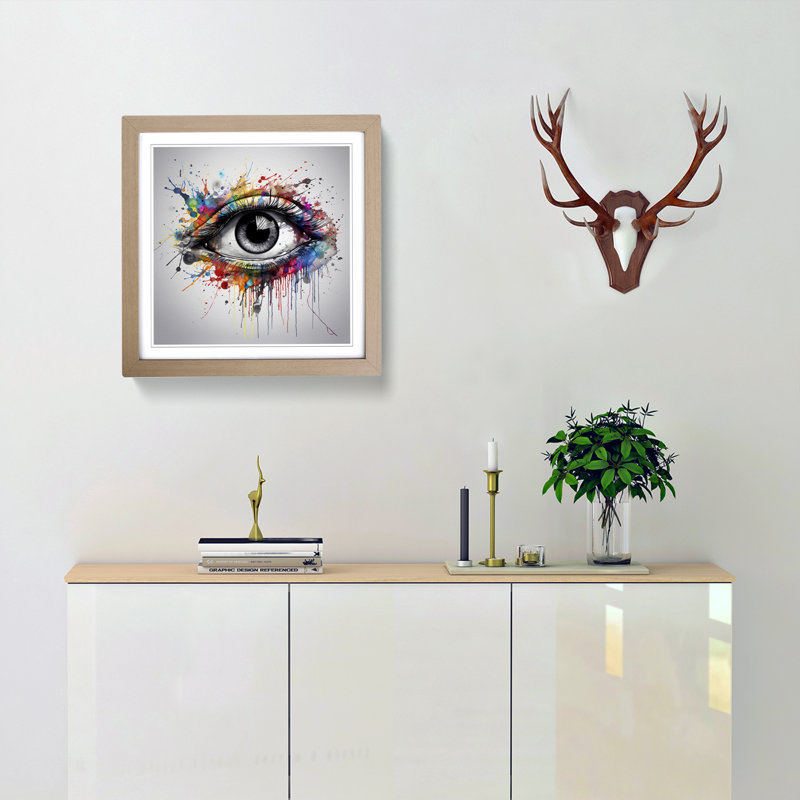 Single Picture Frame Print on Wood, Oak