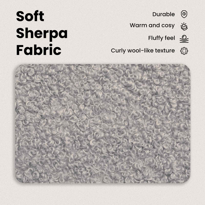 Upholstered Armchair, Light Grey