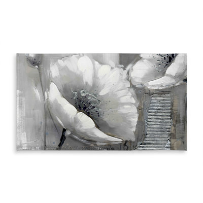 Industrial Monochrome Flowers Tablecloth | Indoor/Outdoor Decor