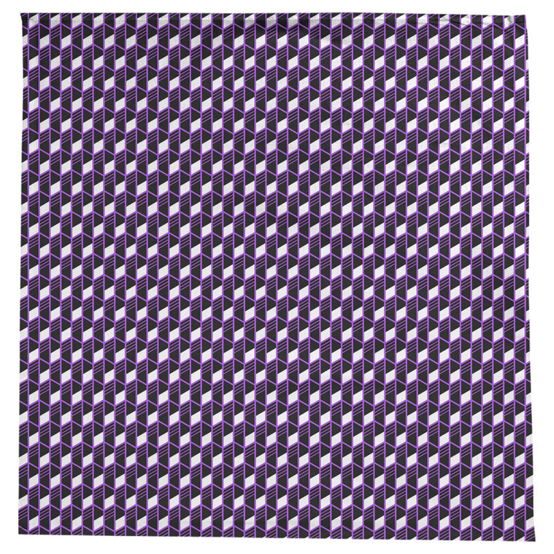 Nappe rayures géométriques Leffel, Violet