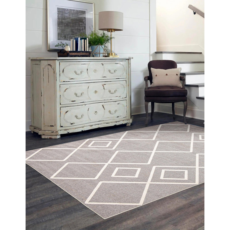Geometric Indoor Rug, Rectangle 8' x 10'