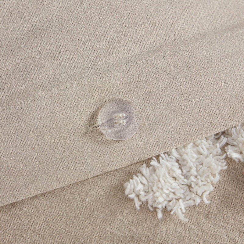 3 Piece King/ King Cotton Chenille Bedding With Matching Shams Duvet Cover For King, And Stylish