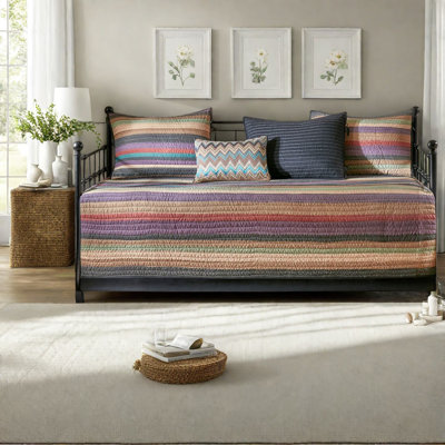 Ensembles de literie réversible, lit de jour simple en polyester, chambre d'amis rustique